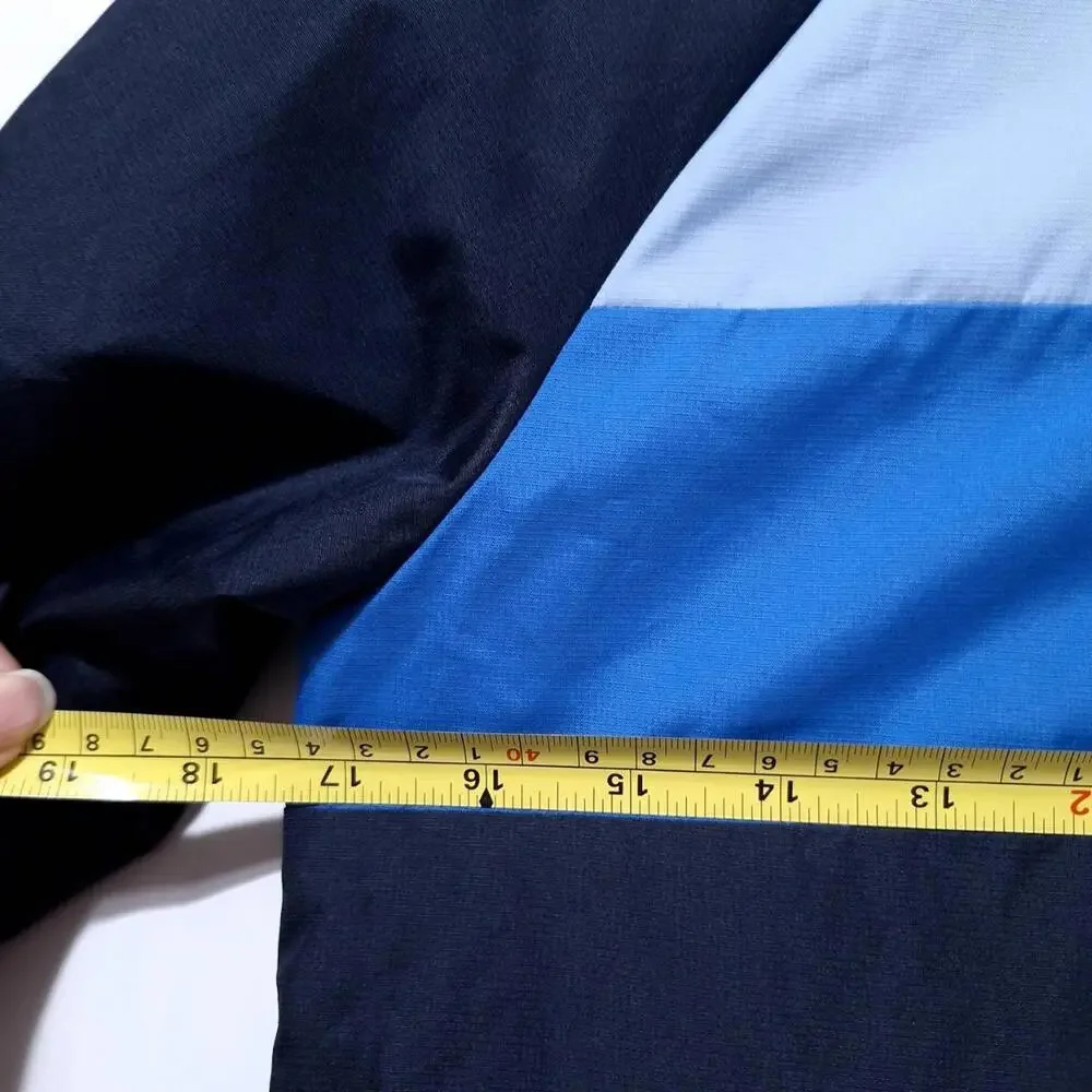 Hurley Colorblock Windbreaker Boys M 10-12Yrs Hooded Full Zip‎ Jacket Black Blue